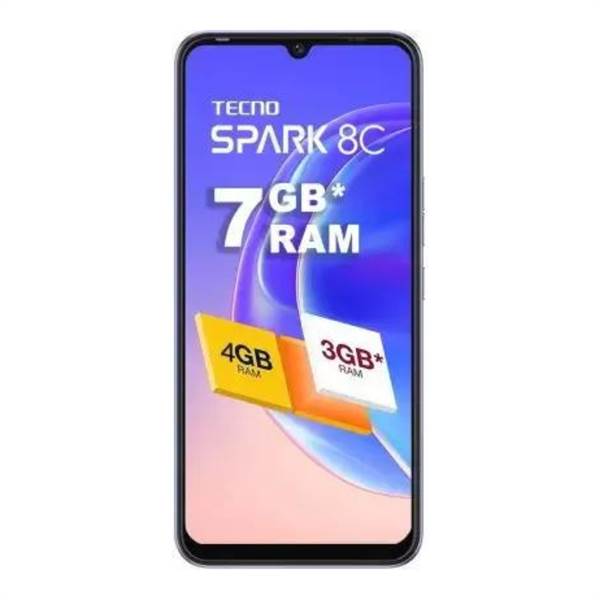 Tecno Spark 8C (Iris Purple, 64 GB,3 GB RAM)